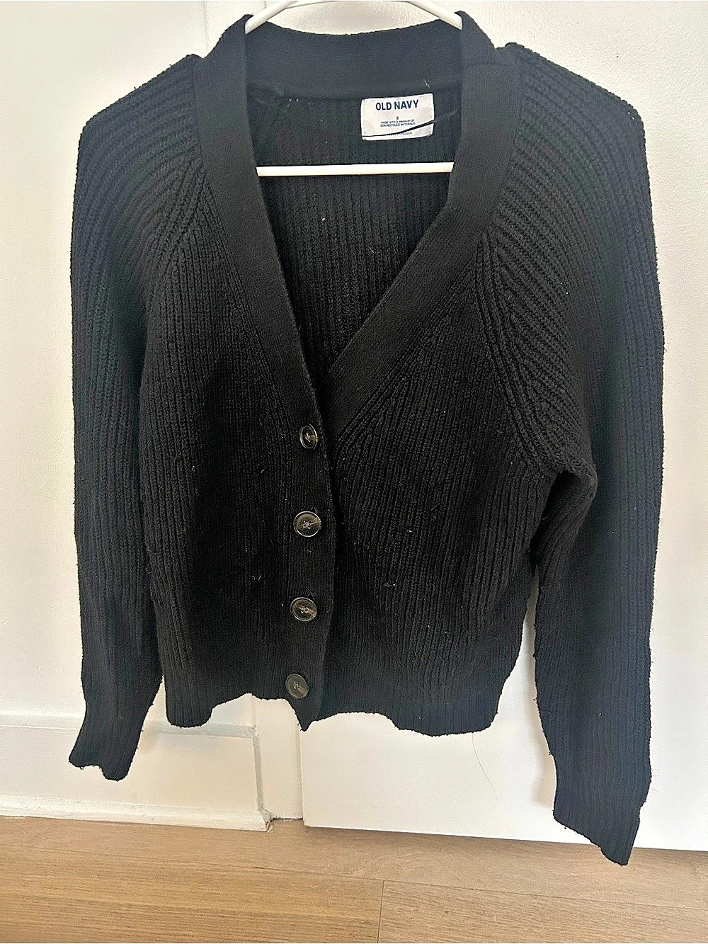 Old Navy Black Button-Front Cardigan Size Small